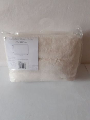 Couverture écru polaire Teddy  Les Chatounets