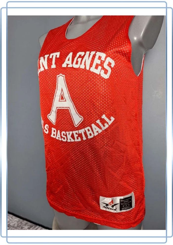 Maillot d entraînement de basket alleson athletic reversible / femme taille S / rouge et blanc - photo numéro 3