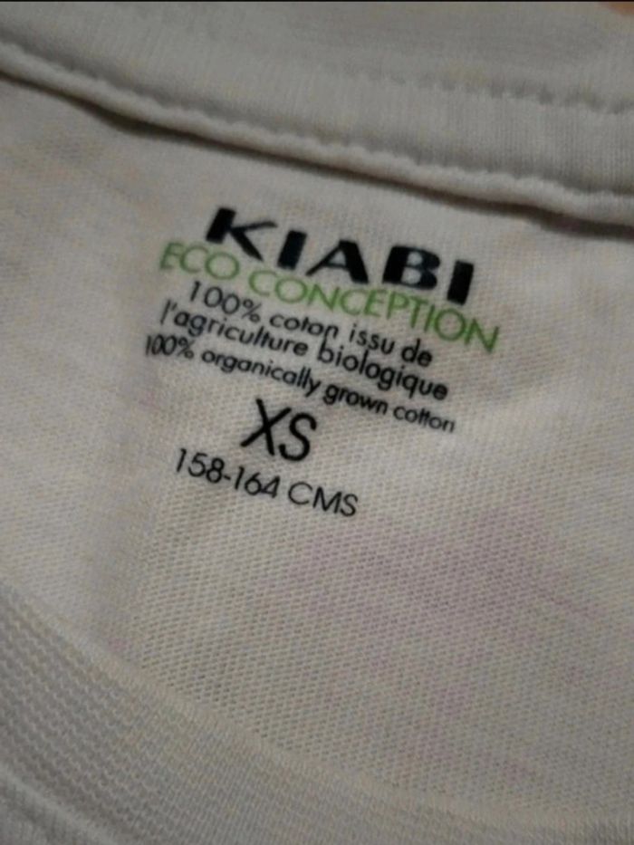 T-shirt blanc en coton biologique imprimé Hawaï 14 ans - photo numéro 4