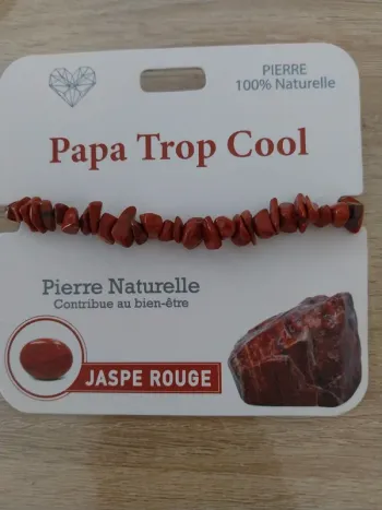 Bracelet Jaspe Rouge Papa trop cool