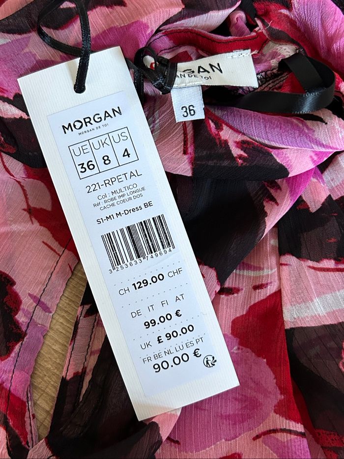Robe longue rose neuve à manches longues Morgan taille 36 (valeur 90€) - photo numéro 9