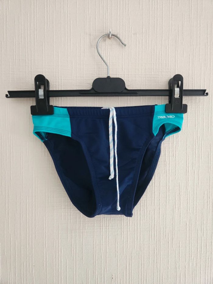 Maillot de bain Décathlon 12 ans bleu marine et turquoise