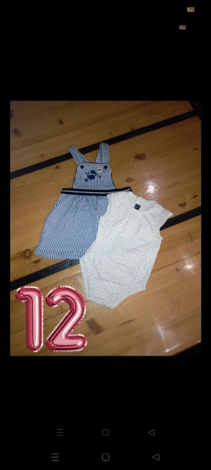 Ensemble robe et bodie 12 mois