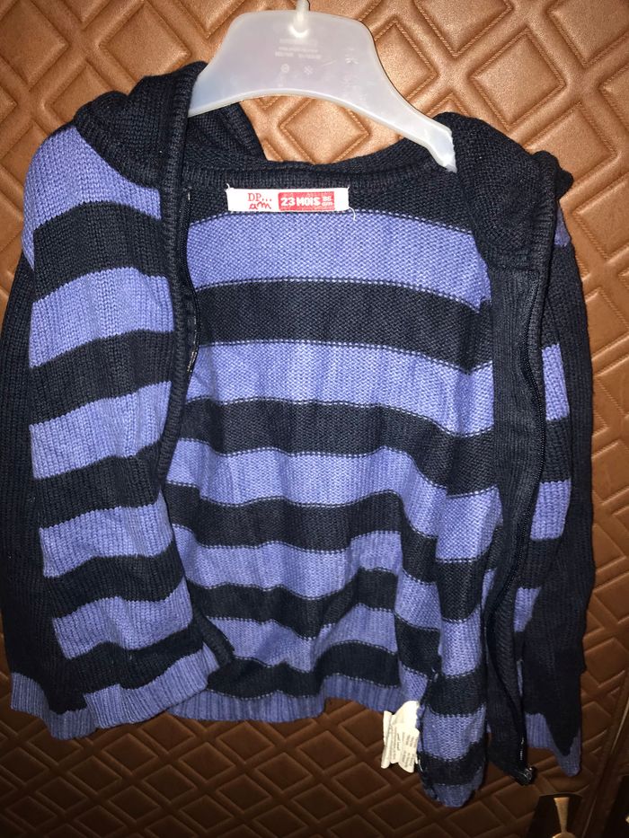 Gilet zipé a capuche DPAM 23 mois - 2 ans - photo numéro 5