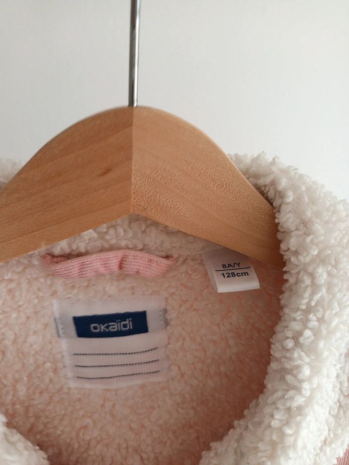 Veste en velours côtelé rose intérieur polaire Okaïdi - photo numéro 2