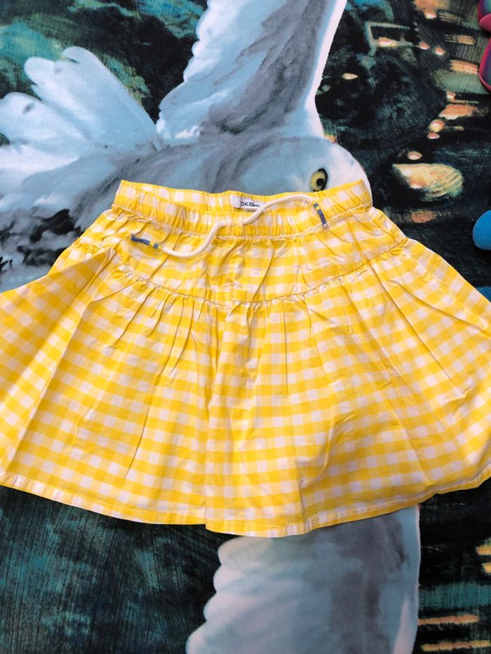 Jupe short Okaidi 8 ans jaune neuve - photo numéro 8
