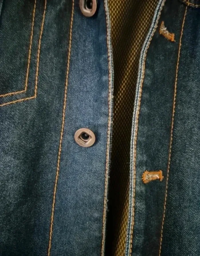 Veste en jean bleu pour homme - photo numéro 3