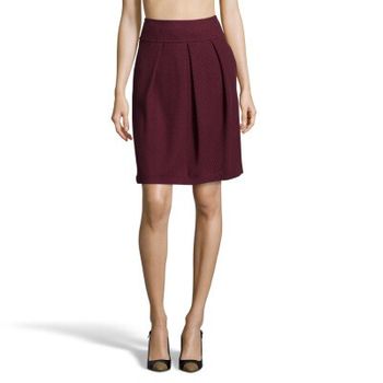 ELEGANCE PARIS - Jupe d'hiver bordeaux T42