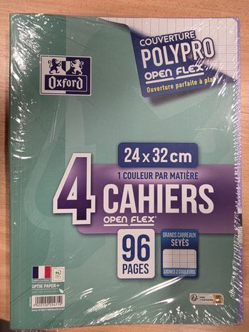 Lot 4 cahiers Oxford 24X32cm