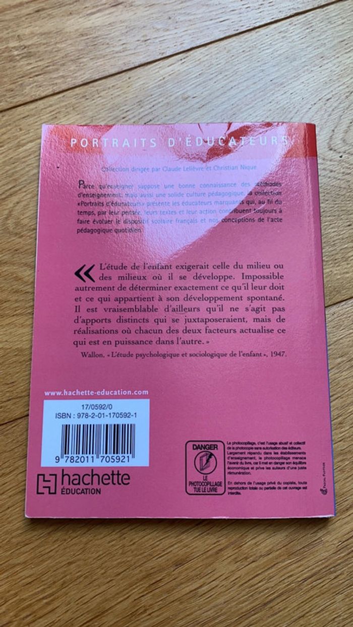 Livre de Henri Wallon L’enfant et ses milieux - photo numéro 2