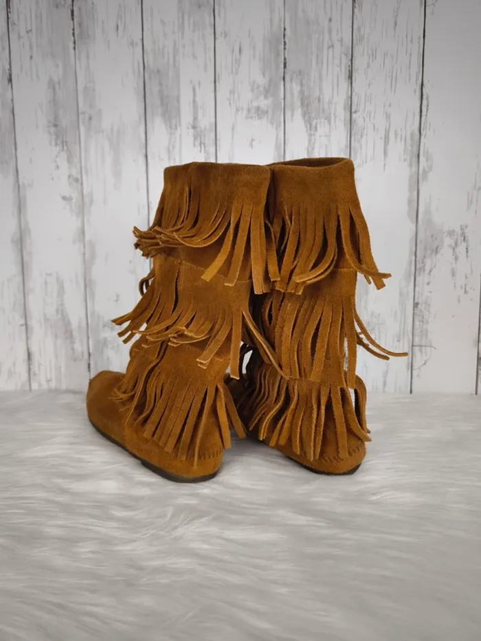 Bottes à frange Marron Minnetonka Femme pointure 38 - photo numéro 3
