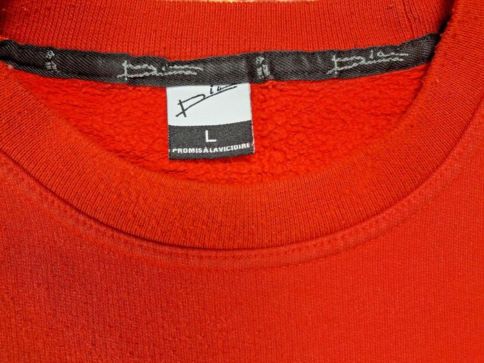 Sweat col rond / crewneck vintage dia homme rouge/ taille L brodé (388) - photo numéro 7