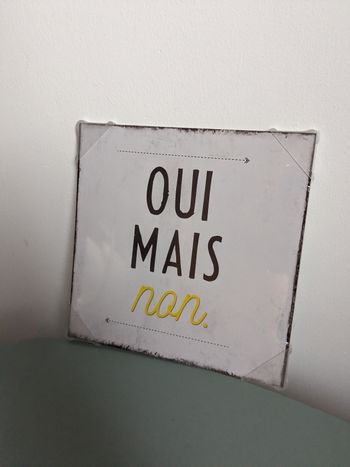 Plaque 20x20 oui mais non