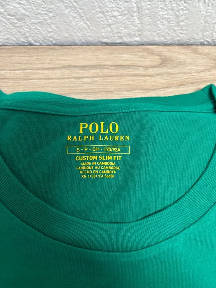 T-shirt Ralph Lauren - couleur vert - taille S - photo numéro 3