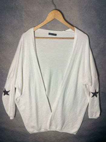 Gilet blanc, over size et toi, le pailleté cocooning