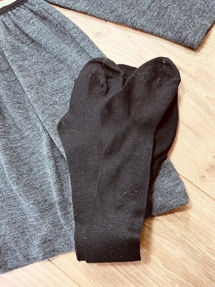 Taille 3 ans tenue 2 pièces fille orchestra gris noir et rouge 🩷 - photo numéro 4