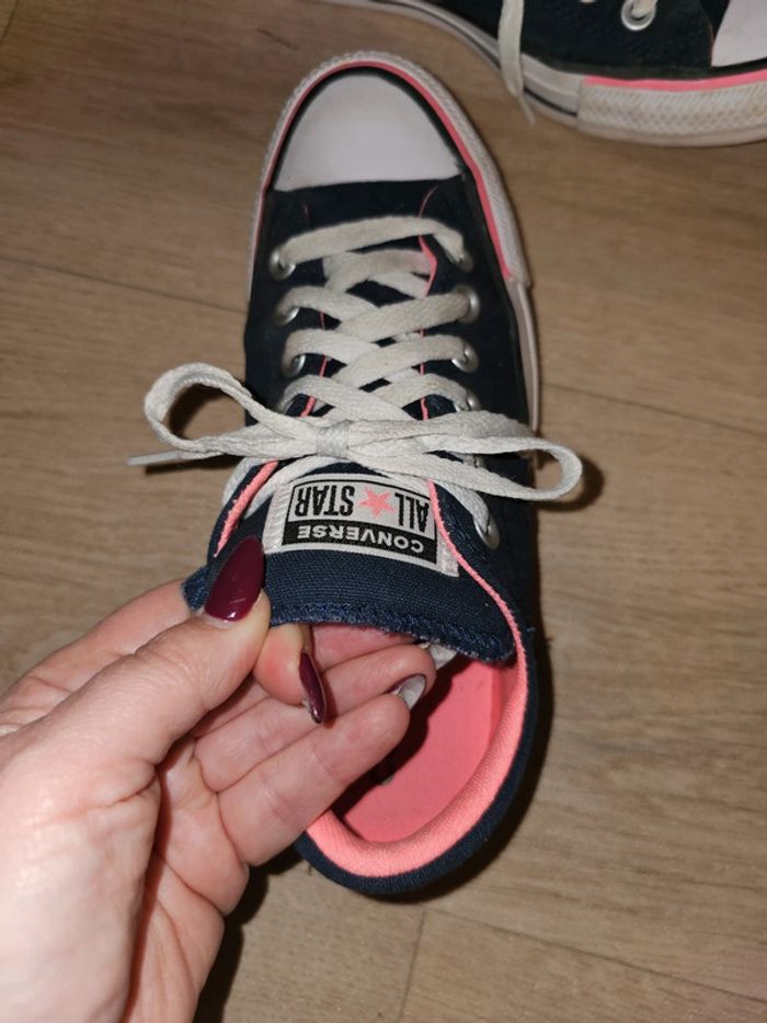 Converses basses jean et rose - photo numéro 2