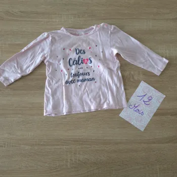 Tshirt manches longues câlins 12 mois
