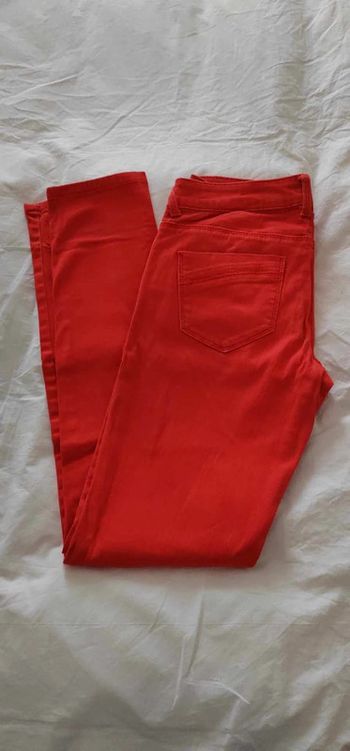 Pantalon T36 Pimkie denim rouge orangé