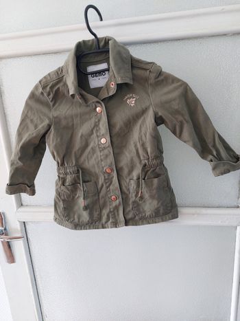 Veste jean fille kaki