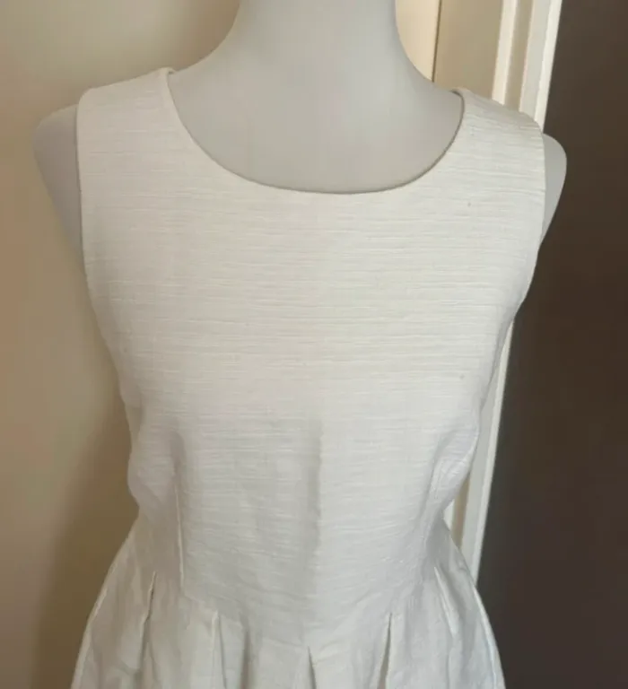 Monoprix, robe blanche, femme, taille 40 - photo numéro 2