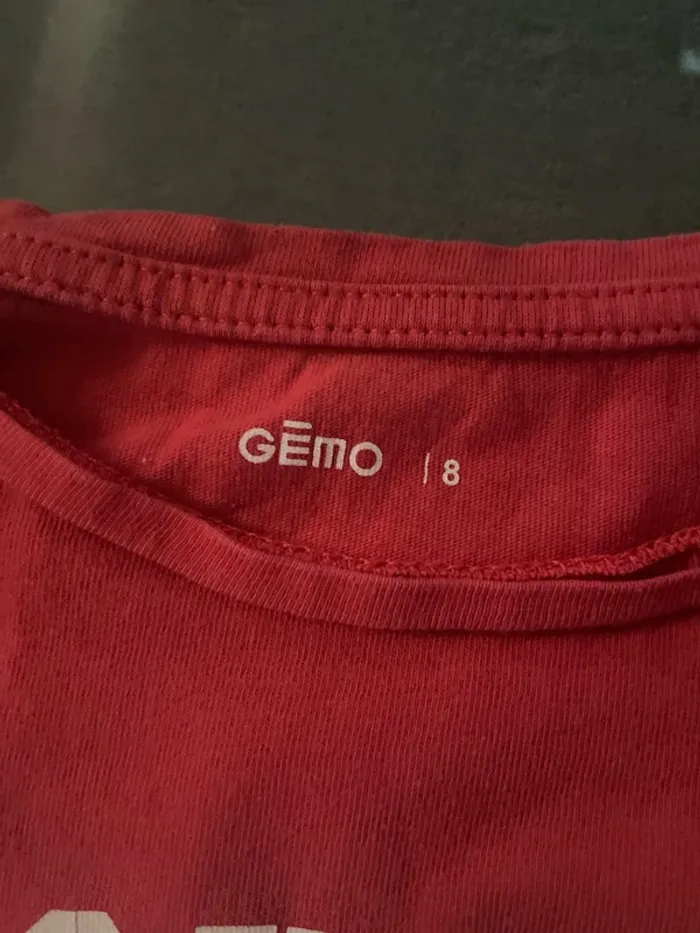 Teeshirt manches longues rouge gémo - photo numéro 3
