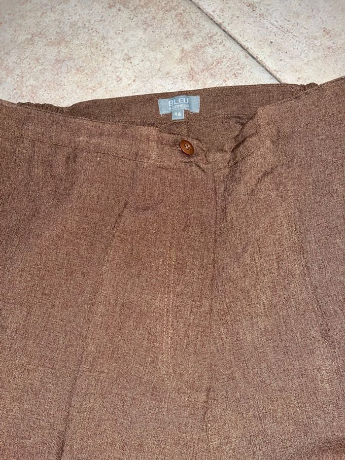 Bermuda marron Bleu bonheur taille 48 - photo numéro 3