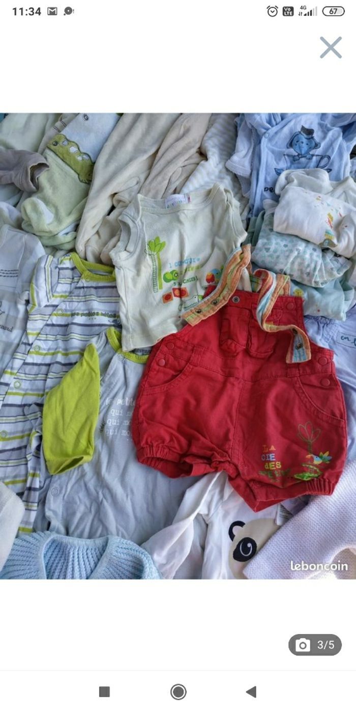 Lot bébé garçon été 1 mois - photo numéro 3