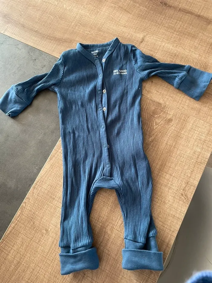 Pyjama jersey bleu marine