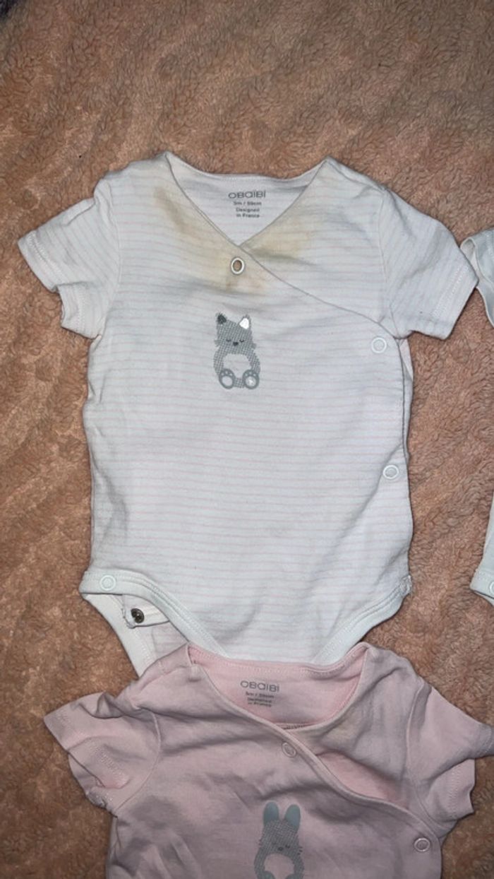 Lots de 3 body fille 3 mois - photo numéro 3