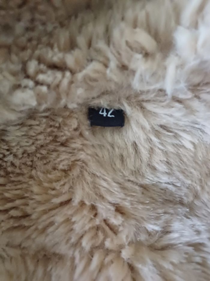 Veste beige en cuir taille 42 - photo numéro 8