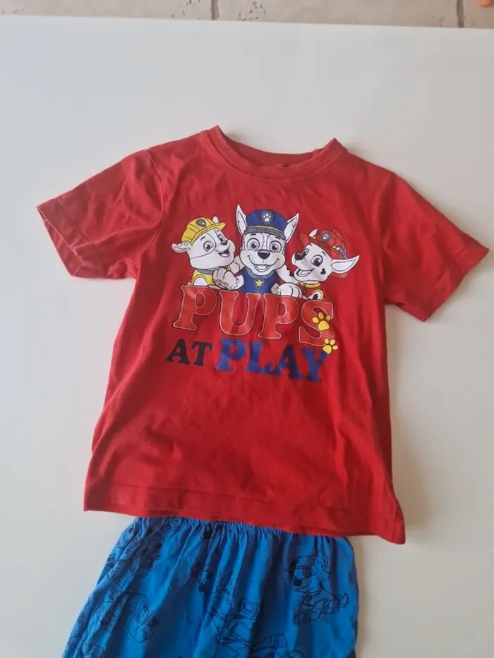 Pyjama short paw patrol pat patrouille 5 ans - photo numéro 2