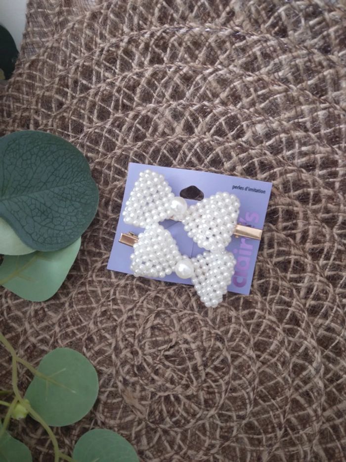 🌸Lot de pinces avec nœud en perle🌸