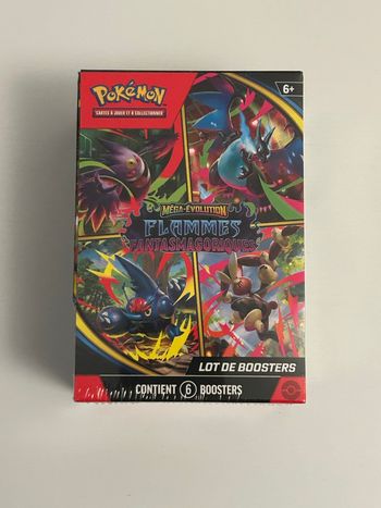 Pokémon Bundle ME02 Lot de 6 Boosters Flammes Fantasmagoriques Neuf et scellé