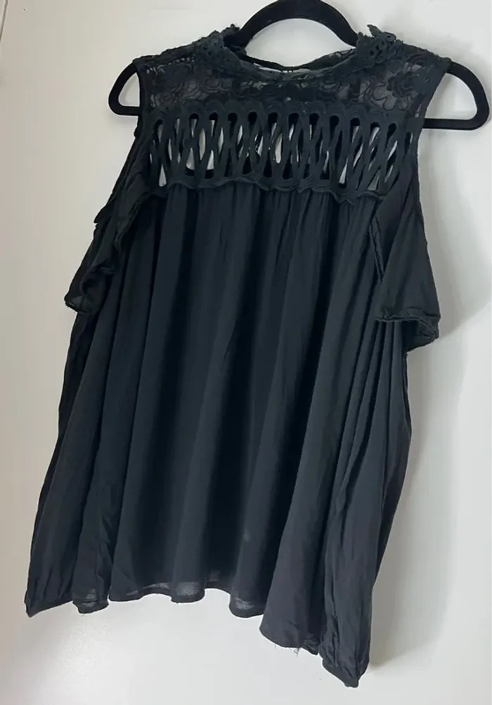 Blouse Noire Épaules Dénudées - photo numéro 3