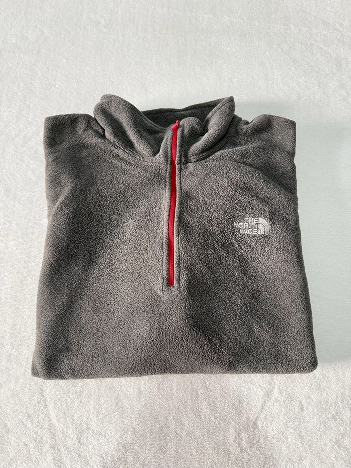 Polaire demi zip The north face gris pour homme grande taille XL