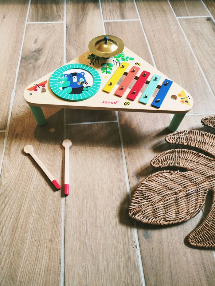 🎶Table plateau multi activités musicale en bois marque Janod
