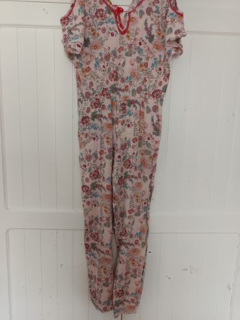 Combinaison pantalon fluide T38 avec motifs femme TBE Promod