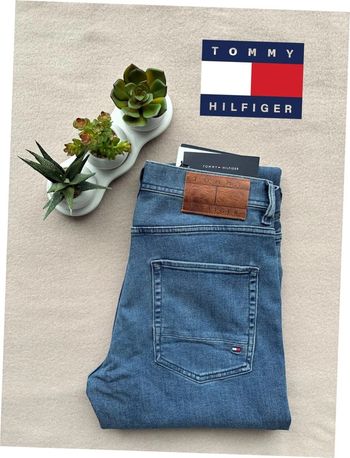 Jeans bleu foncé Tommy Hilfiger homme W30L34 denton straight neuf avec étiquette