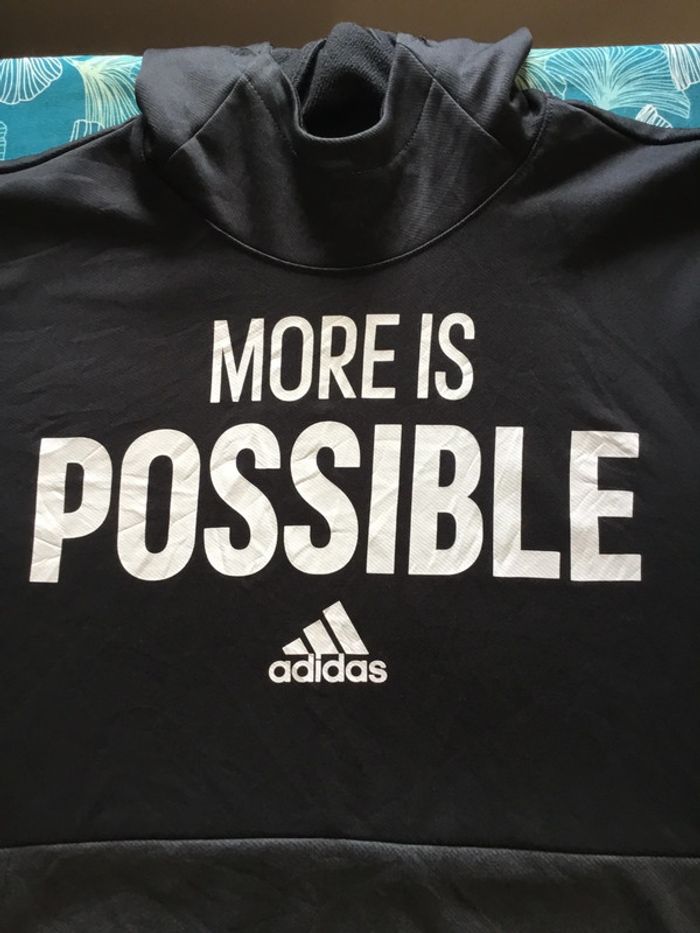 Sweat à capuche pour homme Adidas noir et gris foncé taille S 144 - photo numéro 4