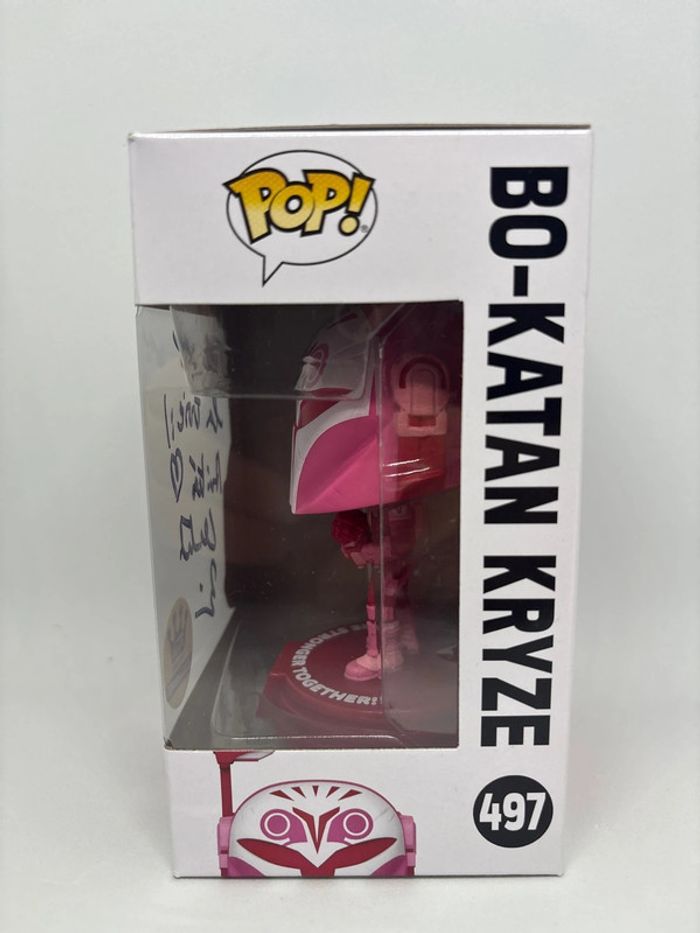 Funko pop star war Bo-Katan Kryze 497 signed Chantal Baroin - photo numéro 3