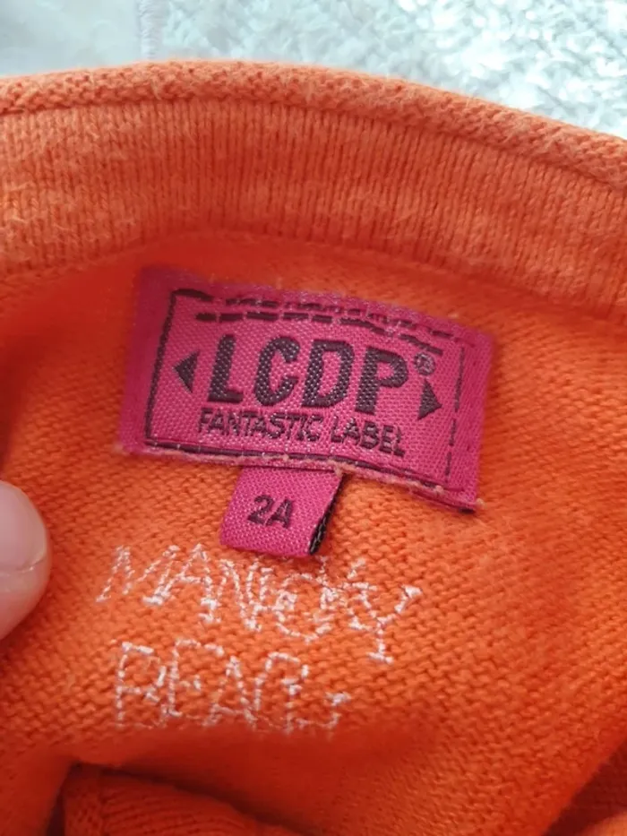 Gilet veste orange la compagnie des petits lcdp enfant fille taille 2 ans - photo numéro 4