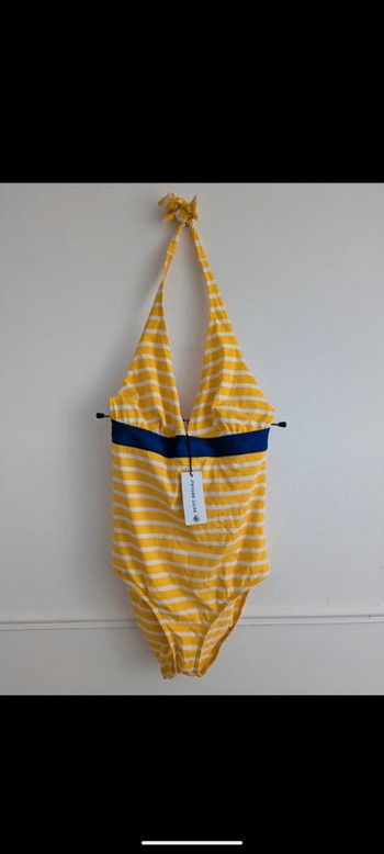 Maillot de bain jaune blanc et bleu XS