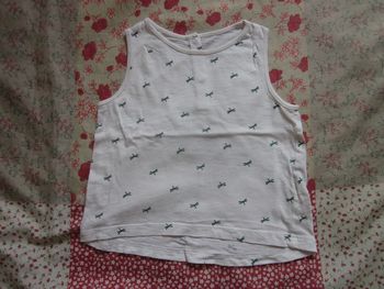 Débardeur blanc libellules 18 mois