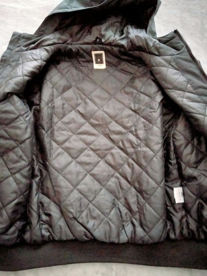 Manteau gris foncé chiné à capuche Firefly - photo numéro 4