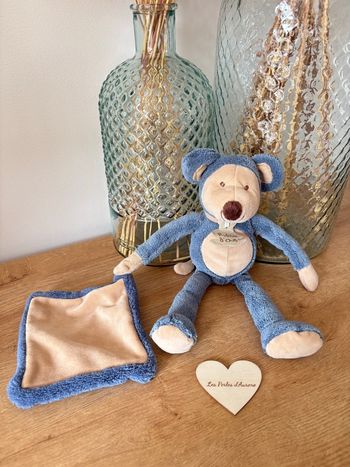 Peluche doudou souris mouchoir 