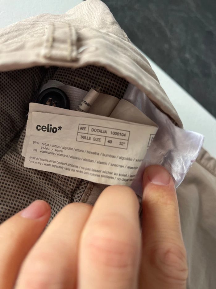 Pantalon beige Taille 40 - photo numéro 5