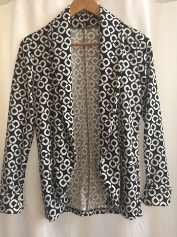 Blazer bi-color à motifs - Taille unique