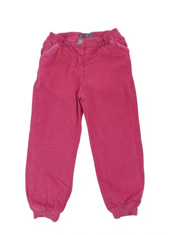 Pantalon velours côtelé rose orchestra fille 4 ans