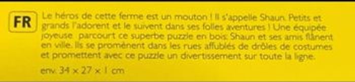 Puzzle en bois Shaun the Sheep en ville Small foot Neuf - photo numéro 3